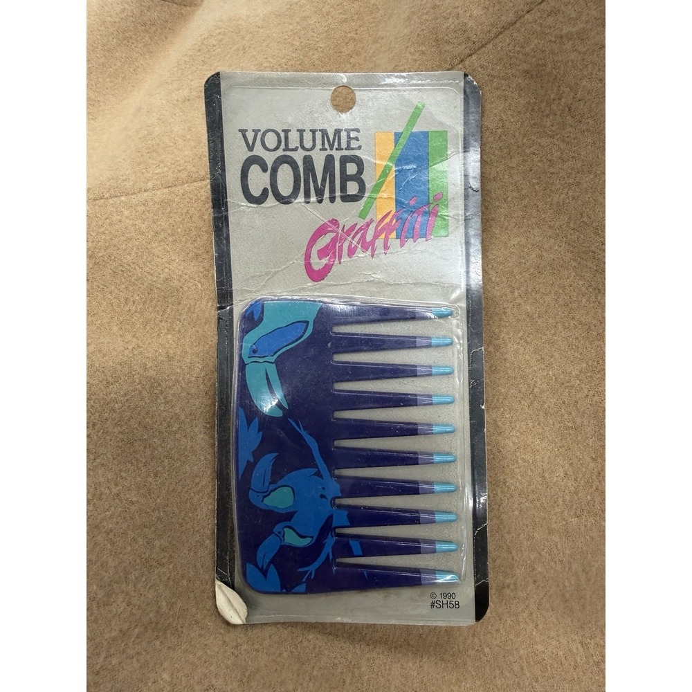 Vintage Sund Haaren Volume Hair Comb Graffiti Twice Dipped 90's‎ New Deadstock